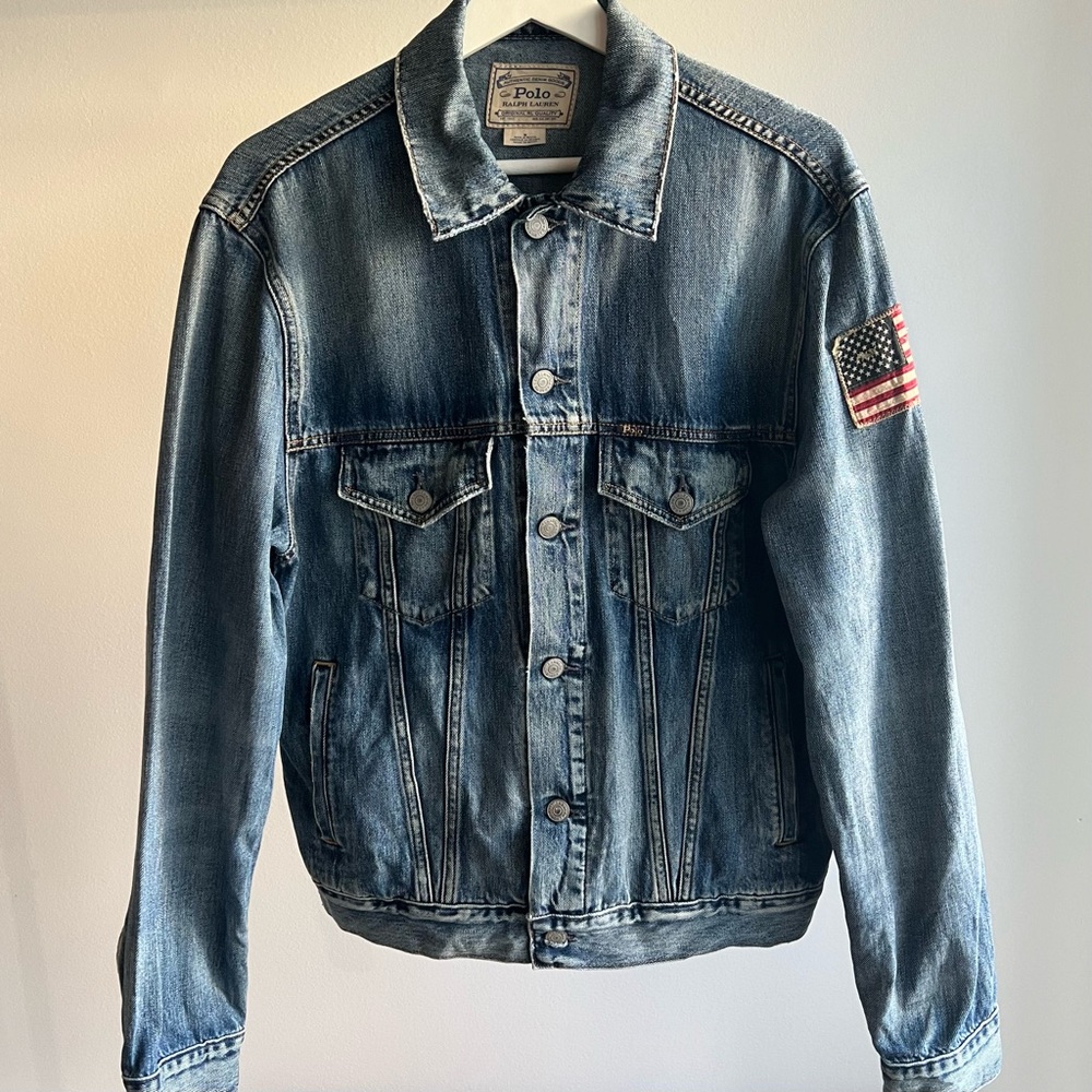 Polo Ralph Lauren Denim Jacket Flag Patch (Size M)
